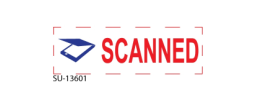 SU-13601 - 2 Color "Scanned" <BR> Title Stamp 