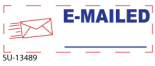 2 Color "E-Mailed" <BR> Title Stamp