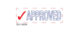SU-13454 - 2 Color "Approved" <BR> Title Stamp