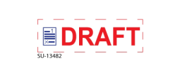 SU-13482 - 2 Color "Draft" <BR> Title Stamp